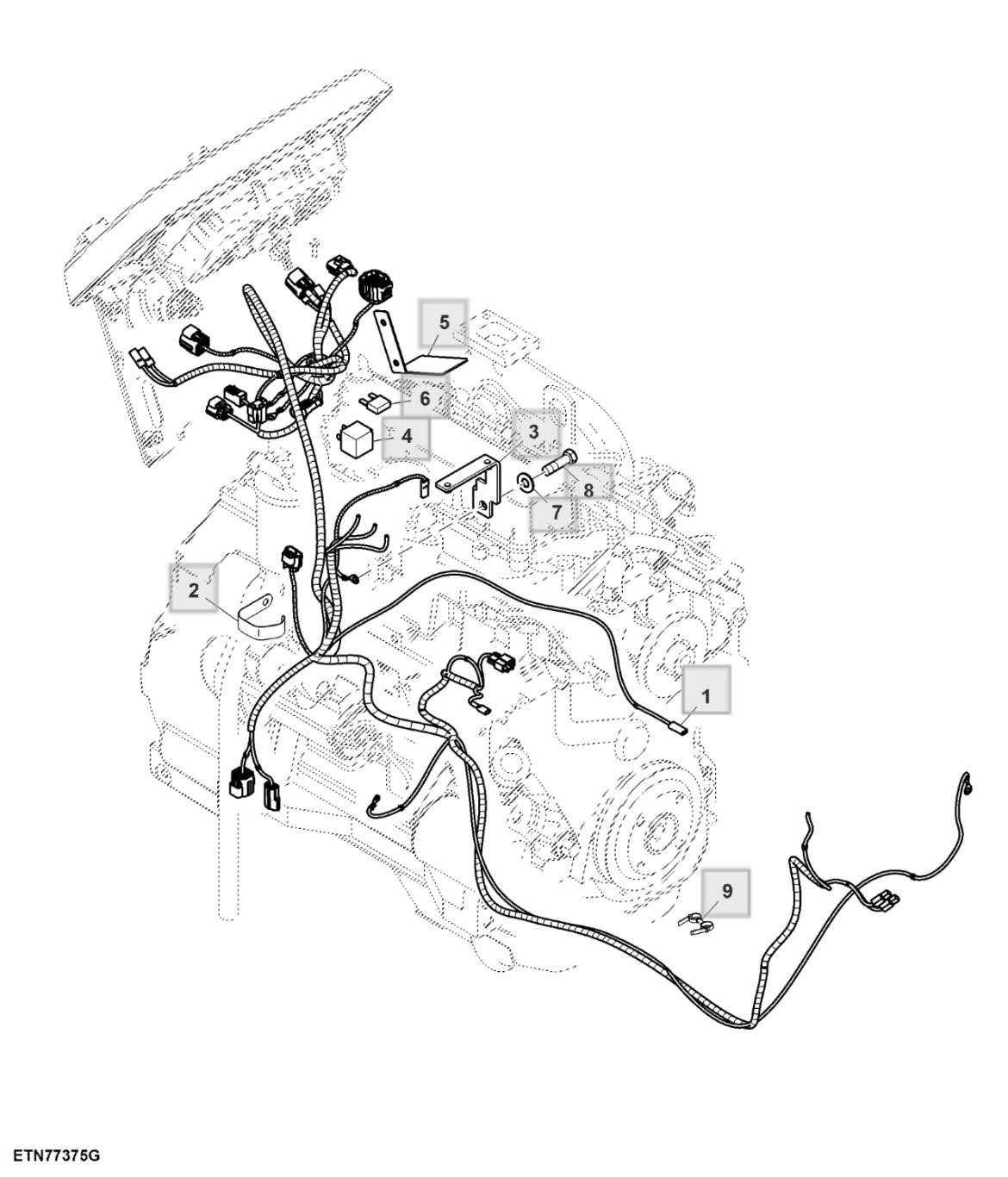 Bộ dây dẫn điện, phía trước (-004268)